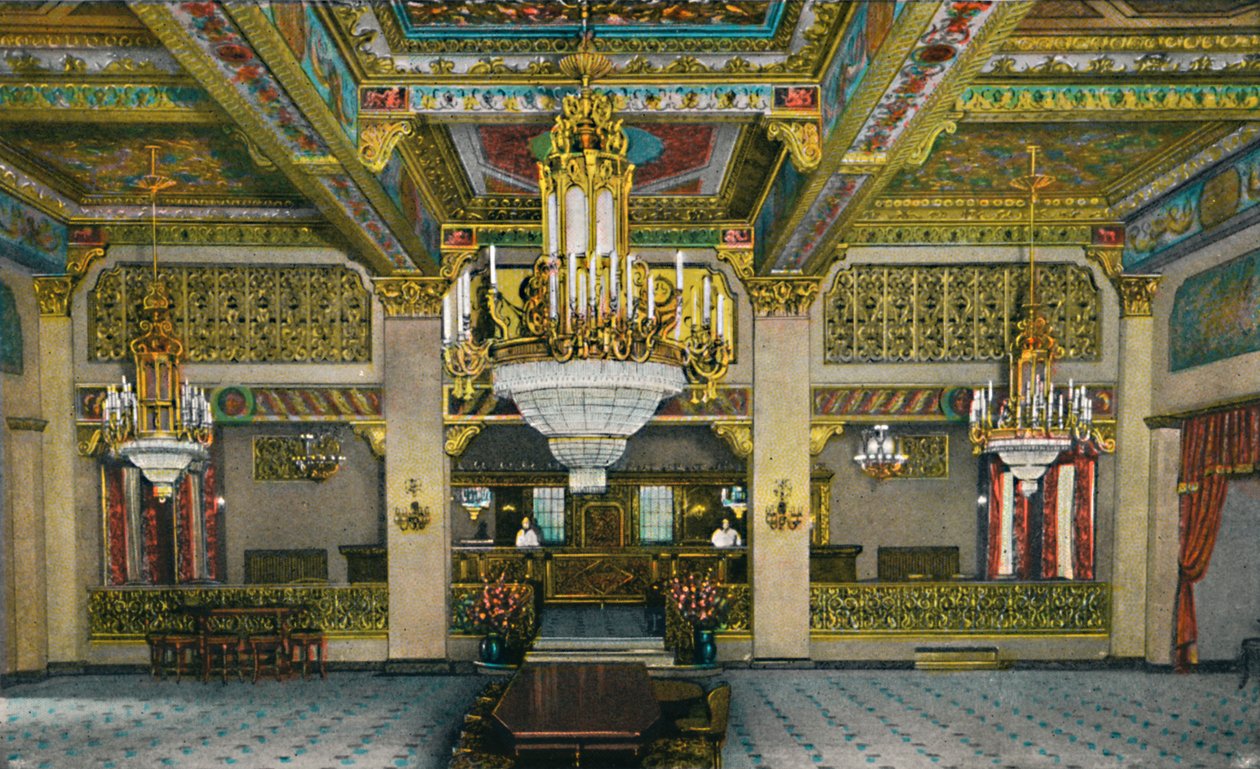 Wyszukane wnętrze kasyna i słynnej sztabki złota, Hotel Agua Caliente, c1939 autorstwa Unbekannt