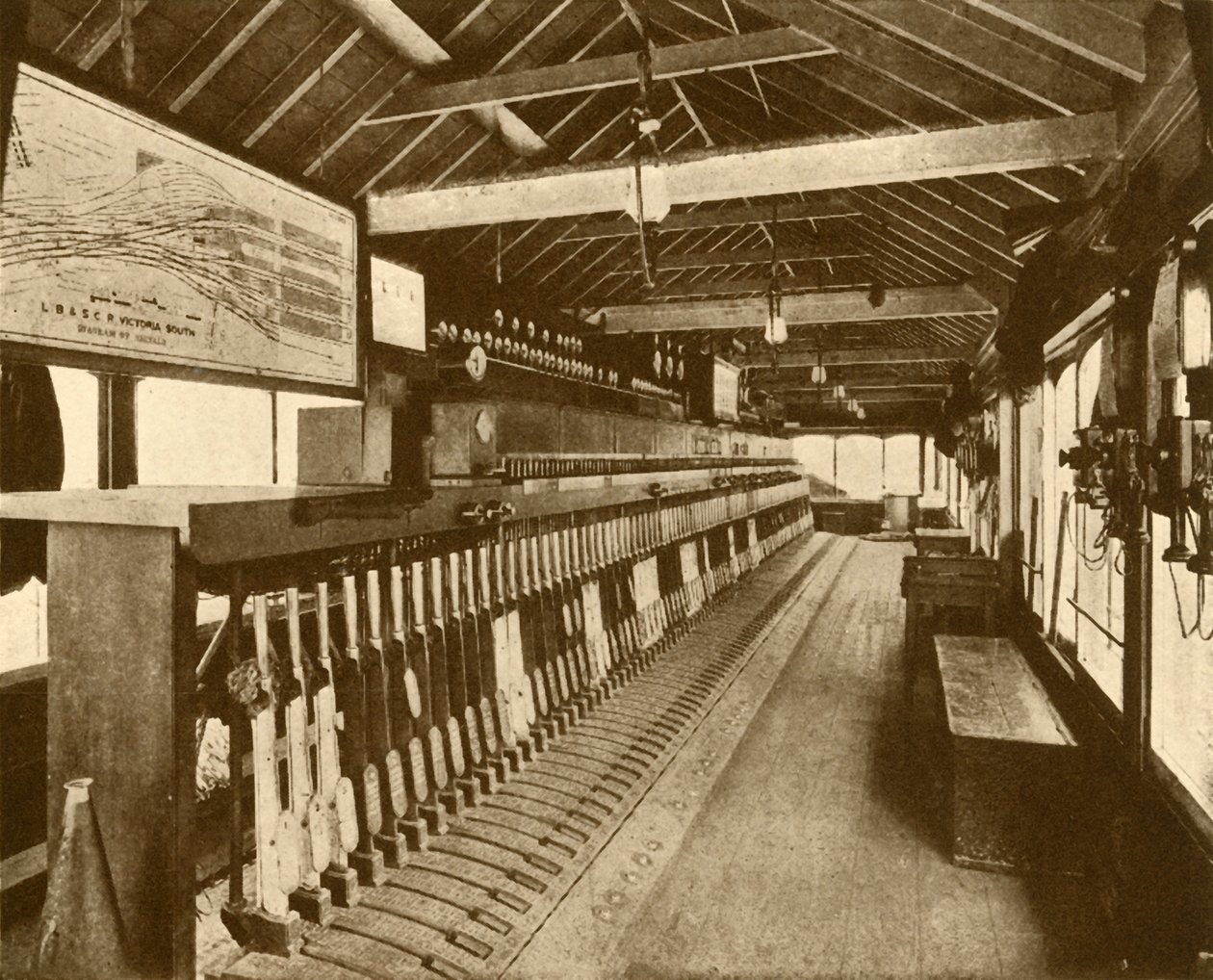 Kabina sygnalizacji elektromechanicznej w Victoria, Southern Railway, 1930. autorstwa Unbekannt