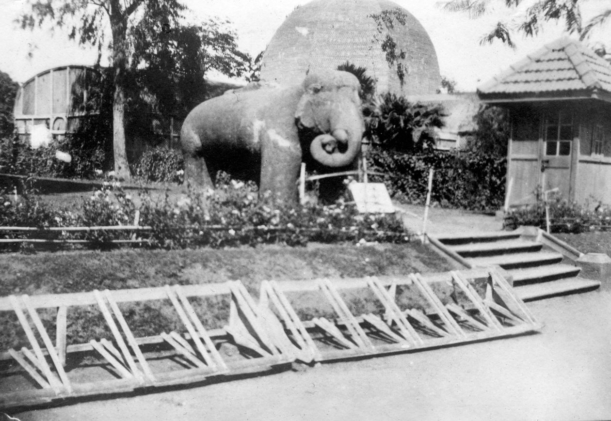 Posąg słonia, Victoria Gardens, Bombaj, Indie, c1918 r. autorstwa Unbekannt