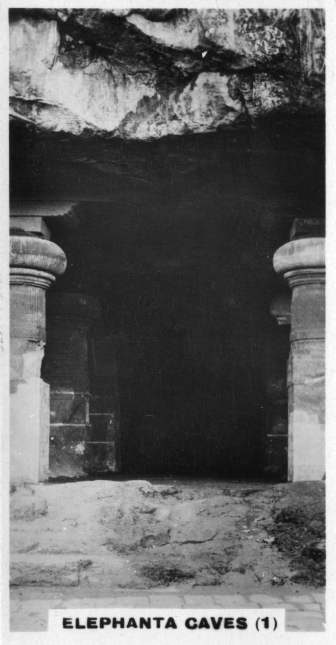 Jaskinie Elephanta, Bombaj, Indie, ok. 1925 r. autorstwa Unbekannt