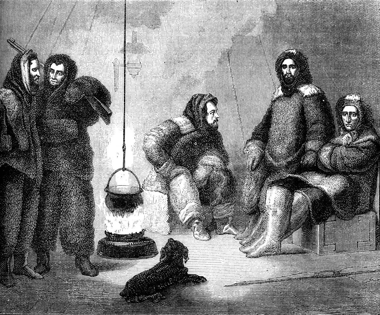 Elisha Kent Kane i jego towarzysze na Grenlandii, ok. 1855 ok. 1880 autorstwa Unbekannt