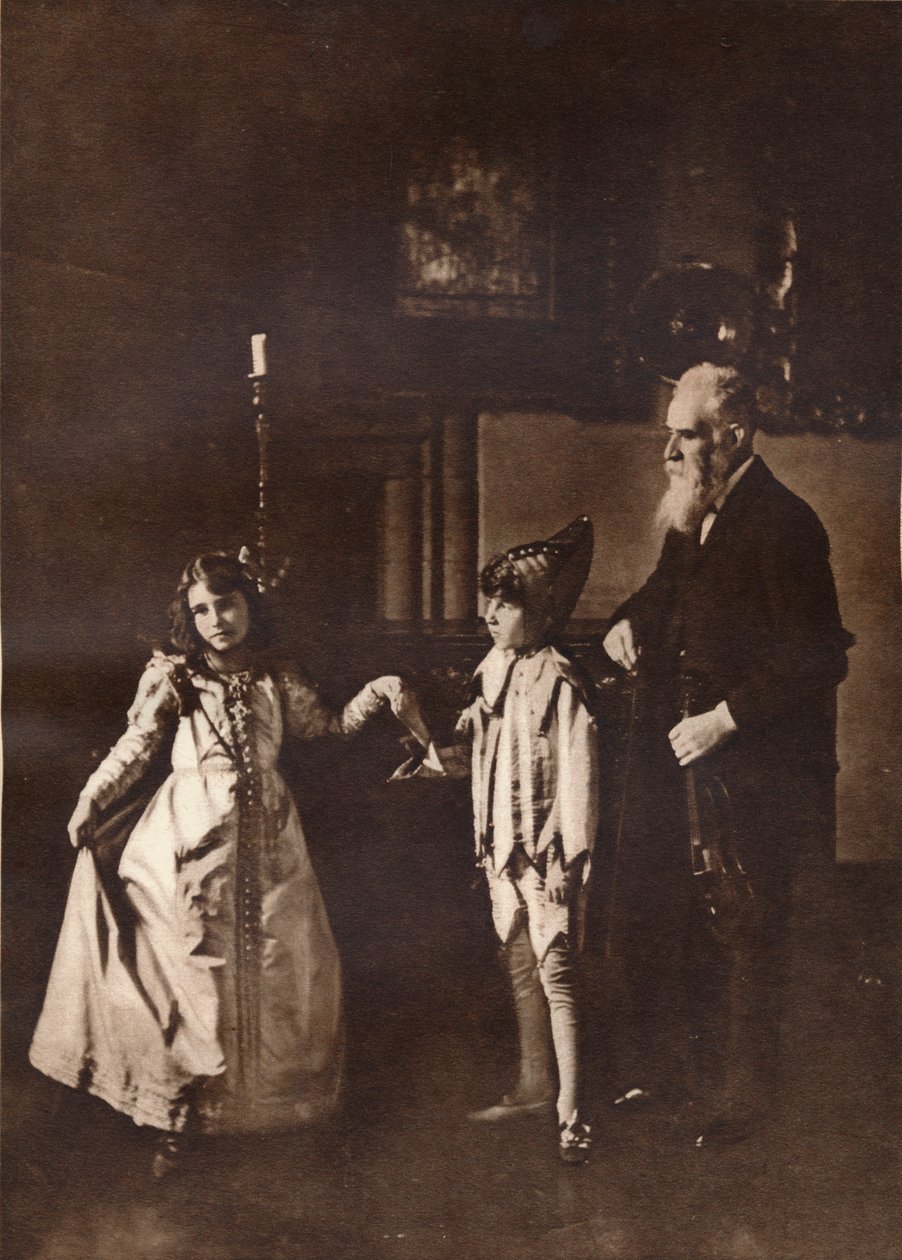 Elżbieta Angela Marguerite Bowes-Lyon na lekcji tańca z bratem, 1909 autorstwa Unbekannt