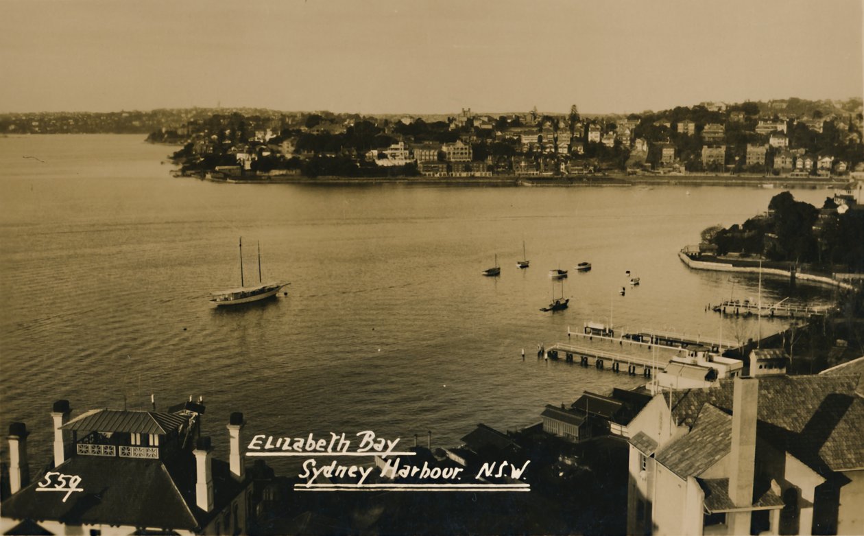 Zatoka Elżbiety, port w Sydney. NSW, . autorstwa Unbekannt