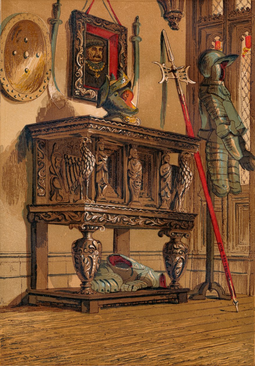 Kredens elżbietański lub kredens dworski, c1845, 1864 autorstwa Unbekannt