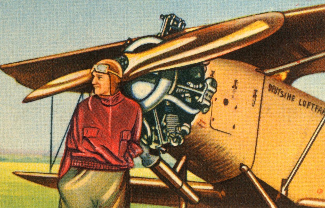 Elly Beinhorn ze swoim samolotem, 1932. autorstwa Unbekannt
