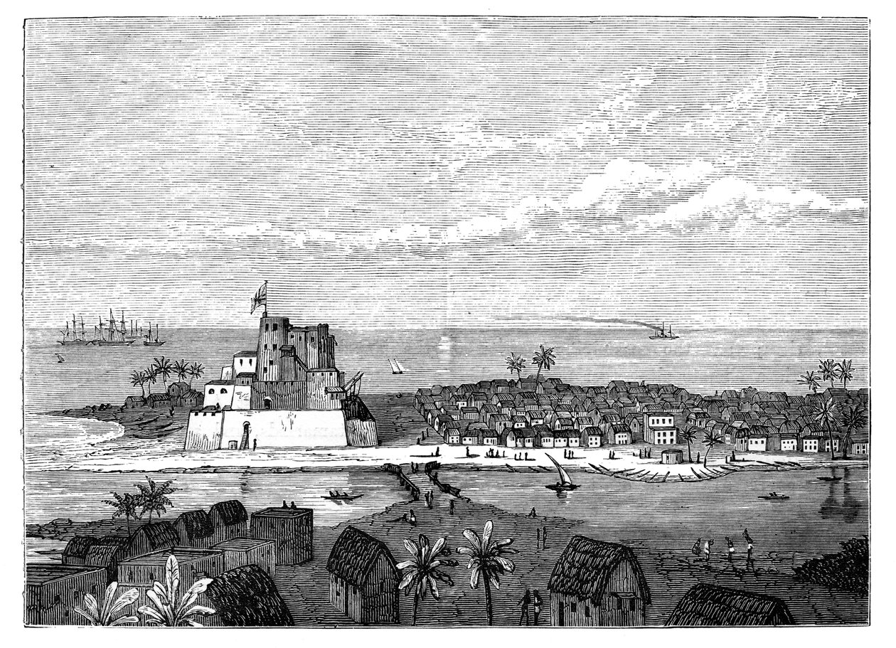 Elmina, Złote Wybrzeże, Afryka Zachodnia, ok. 1890 r. autorstwa Unbekannt