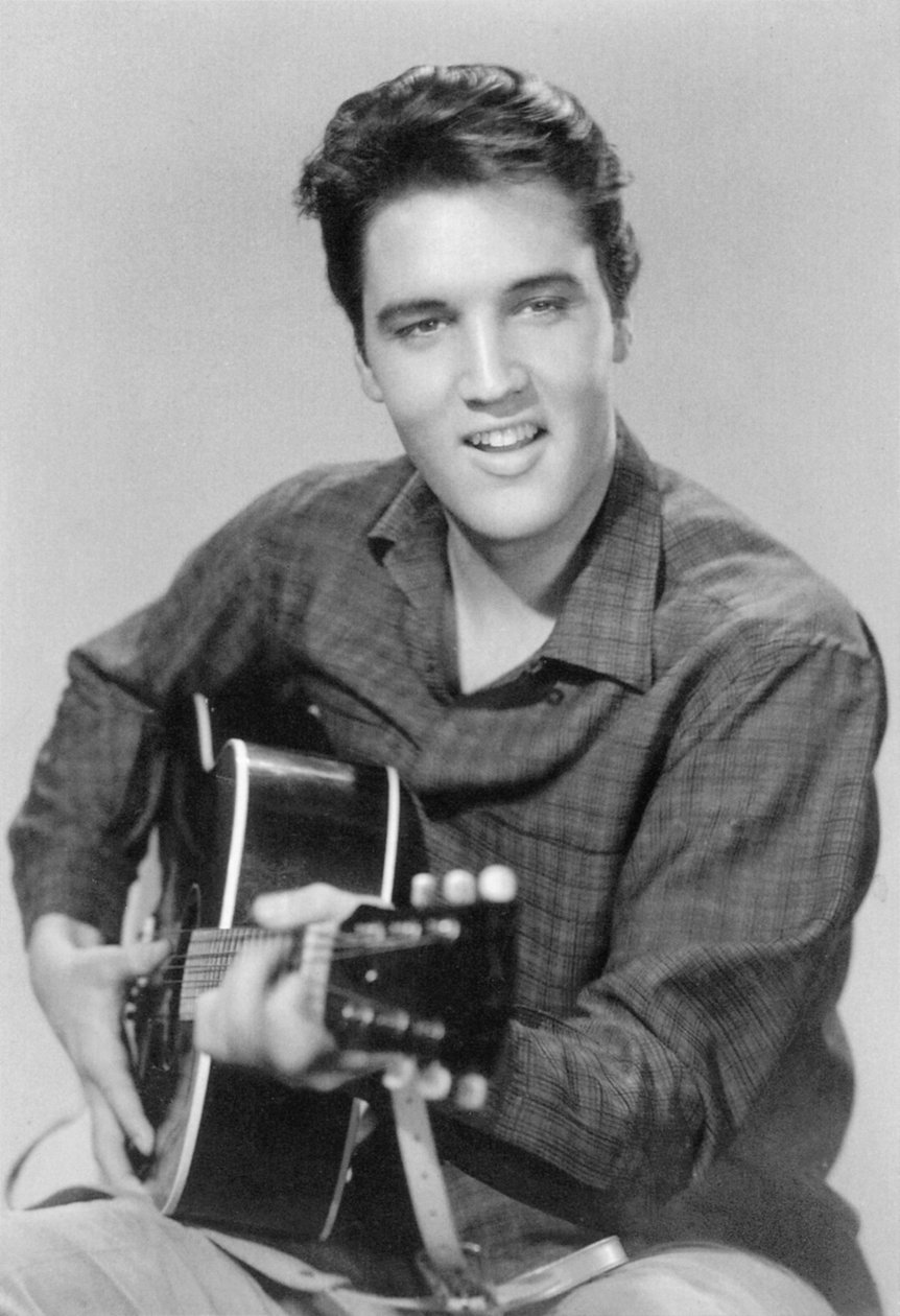 Elvis Presley, amerykański piosenkarz i aktor, lata 50. autorstwa Unbekannt