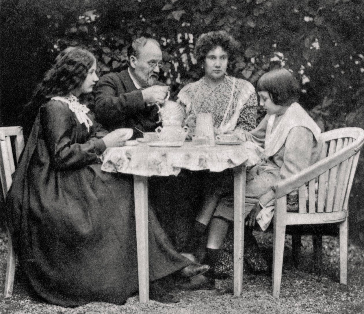 Emile Zola, francuski powieściopisarz, z rodziną, 1899 autorstwa Unbekannt