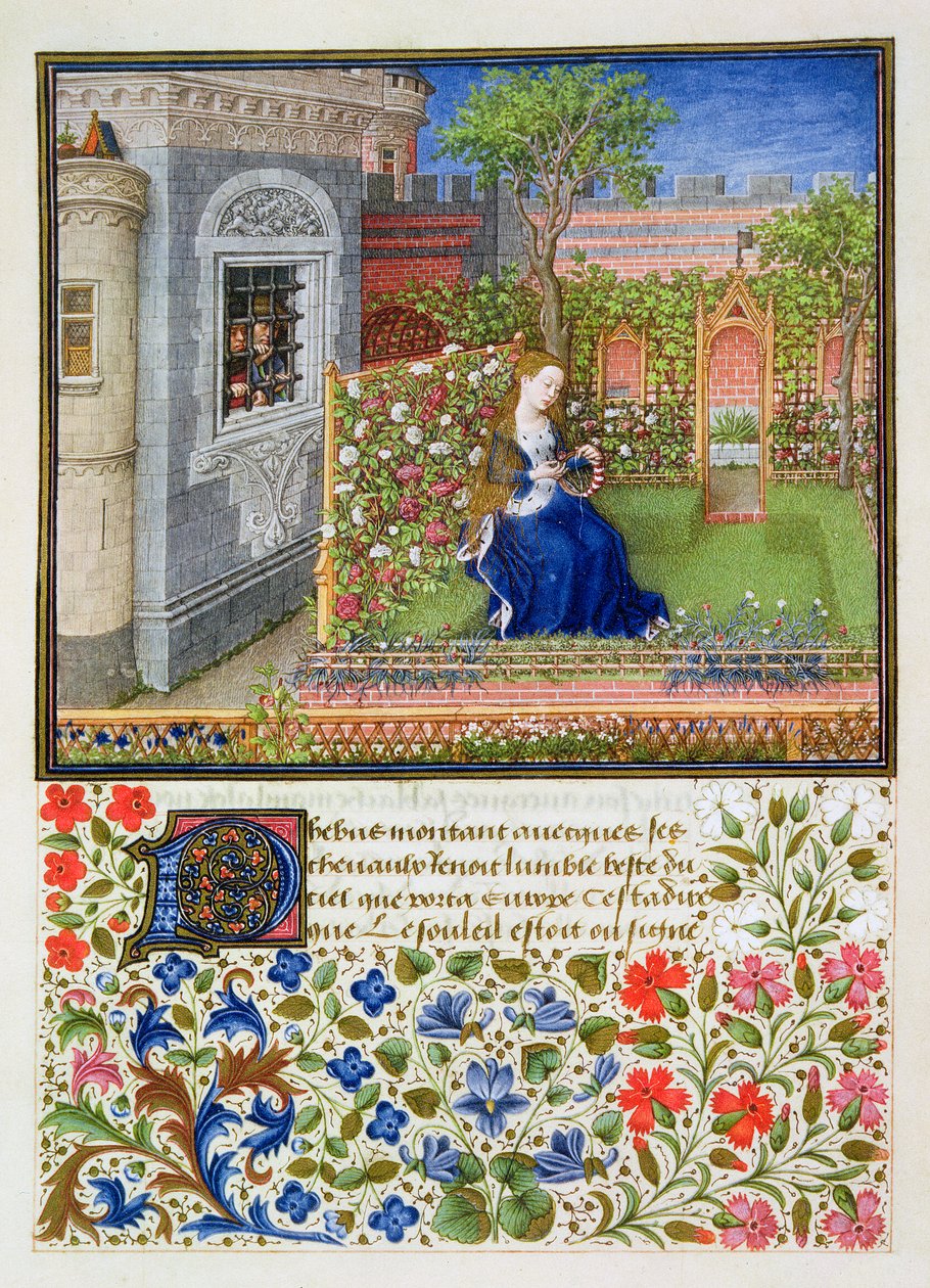 Emilia w swoim ogrodzie, 1468 autorstwa Unbekannt