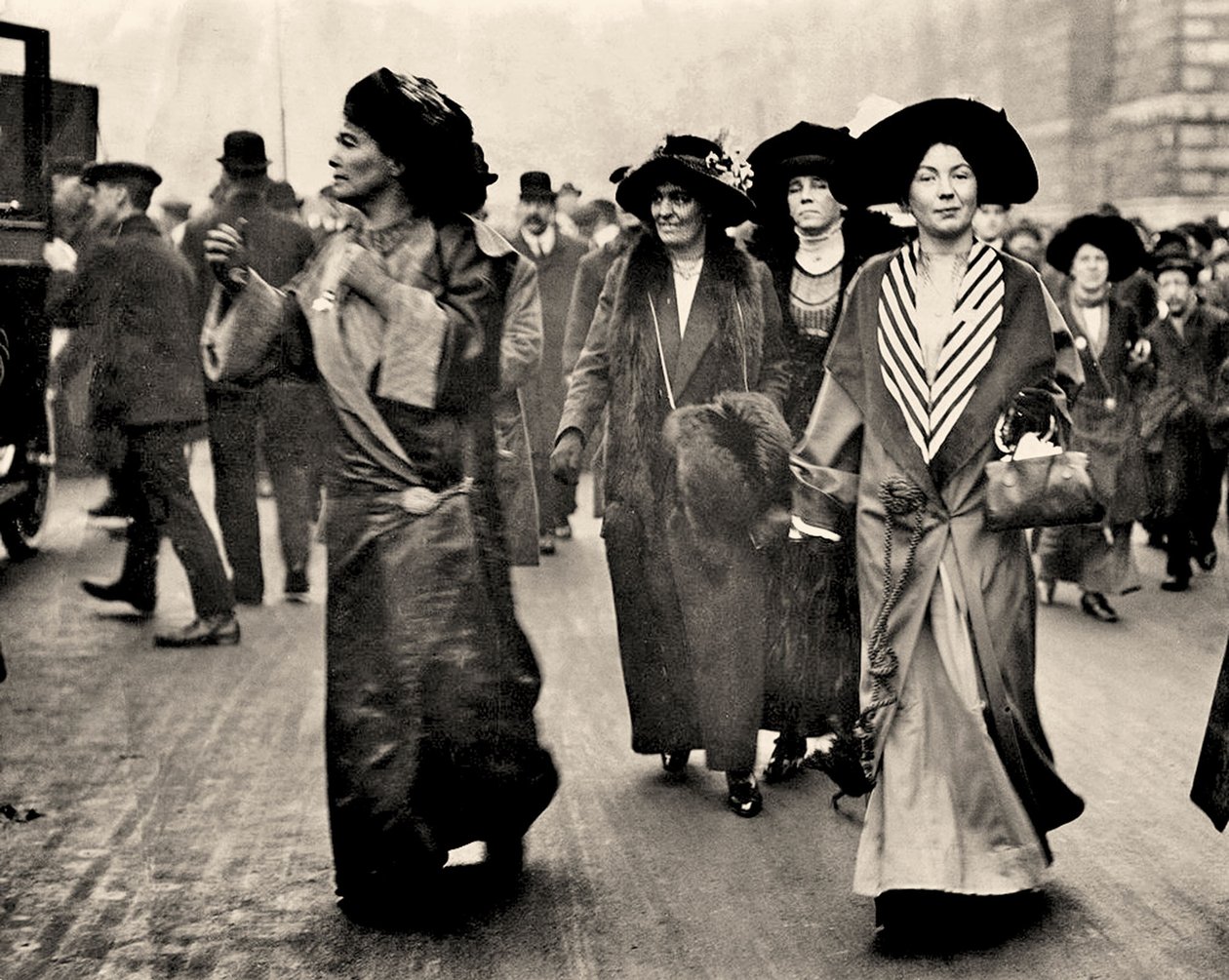 Emmeline Pethick Lawrence i Christabel Pankhurst, ok. 1908 (zdjęcie) autorstwa Unbekannt