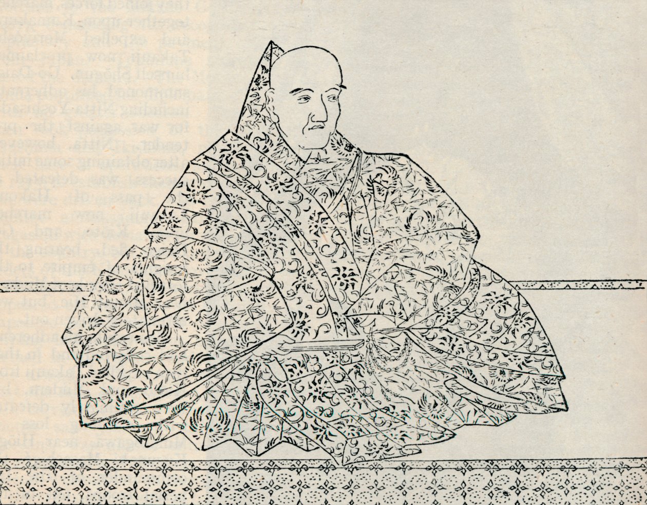 Cesarz Japonii Go-Uda, za którego panowania zniszczono Armadę Mongolską, 1907 autorstwa Unbekannt
