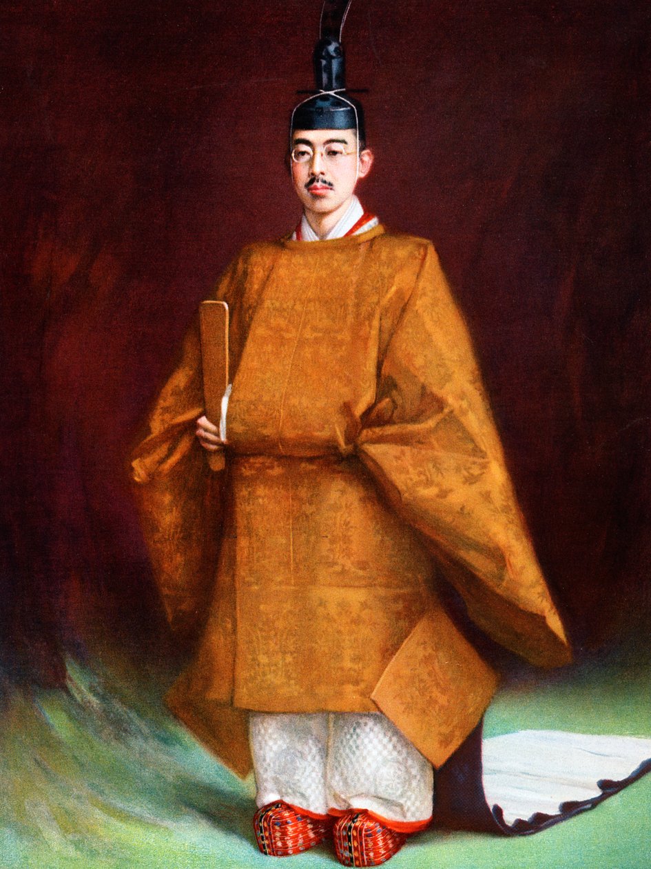 Cesarz Hirohito w szatach koronacyjnych, ok. 1924-1926 autorstwa Unbekannt