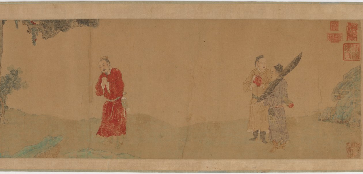 Cesarz Shi Le Czczący mnicha buddyjskiego, 1368-1644. autorstwa Unbekannt