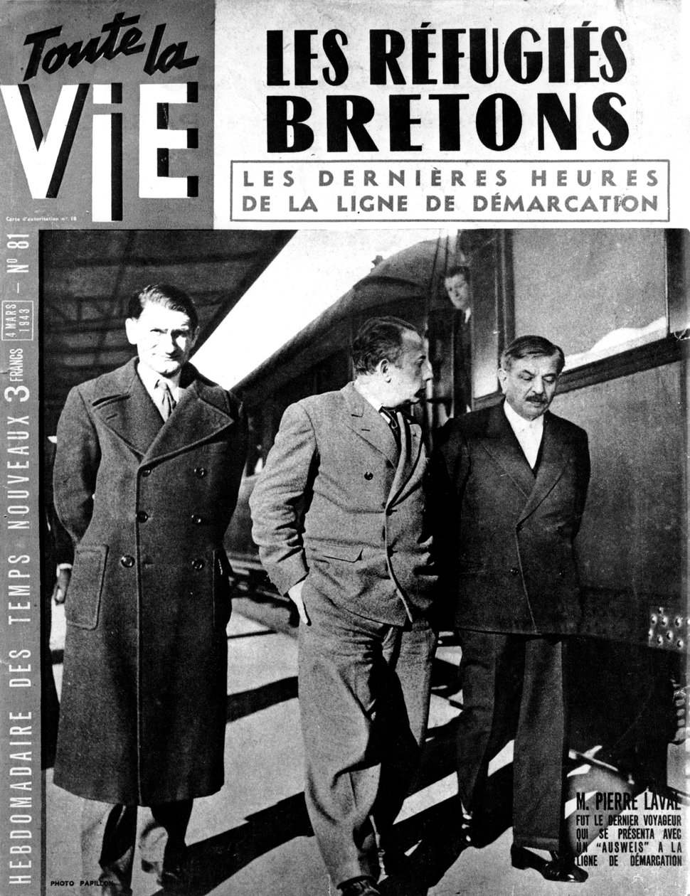 Koniec linii demarkacyjnej między okupowaną przez Niemców a Francją Vichy, 1942 marzec 1943 autorstwa Unbekannt