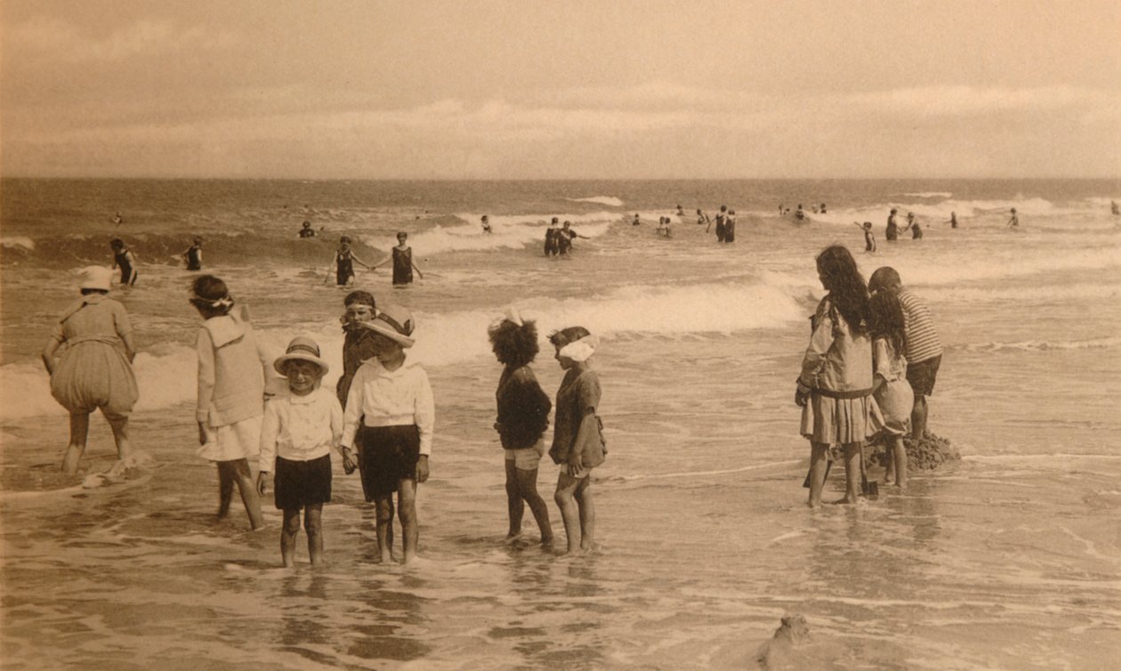 Dzieci w kąpieli, Kąpiel dzieci, ok. 1900. autorstwa Unbekannt