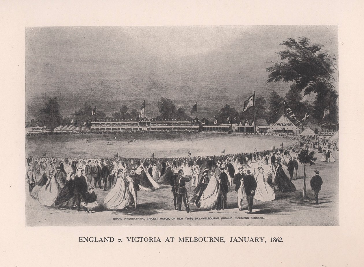 Anglia przeciwko Wiktorii w Melbourne, Australia, styczeń 1862 1912 r autorstwa Unbekannt