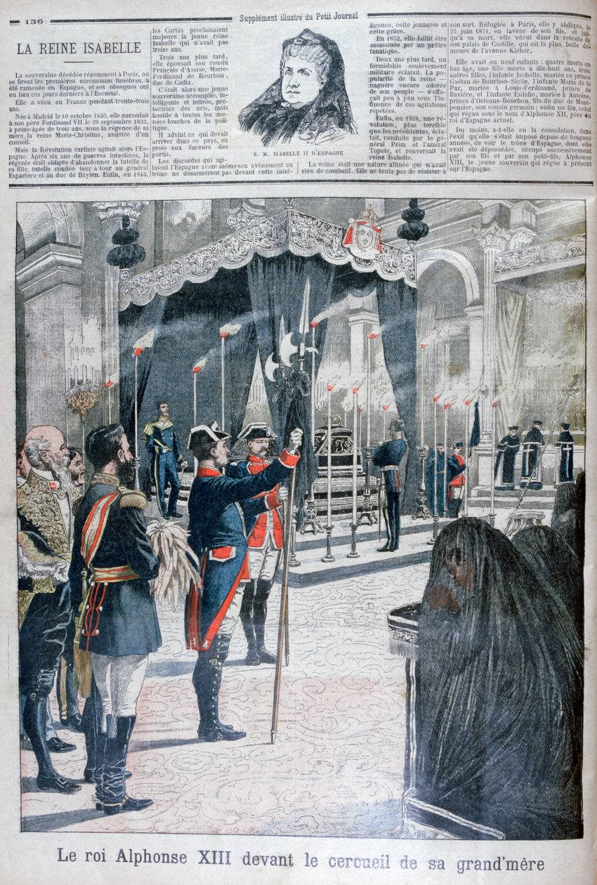 Złożenie do grobu Izabeli II Hiszpańskiej, Klasztor El Escorial, 1904 autorstwa Unbekannt
