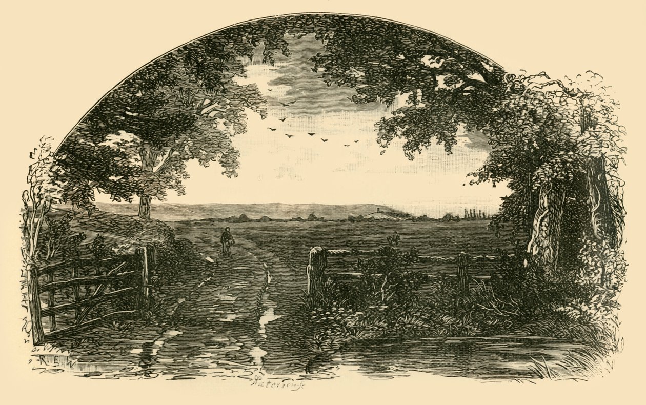 Wejście do Sedgemoor z Chedzoy, 1898. autorstwa Unbekannt