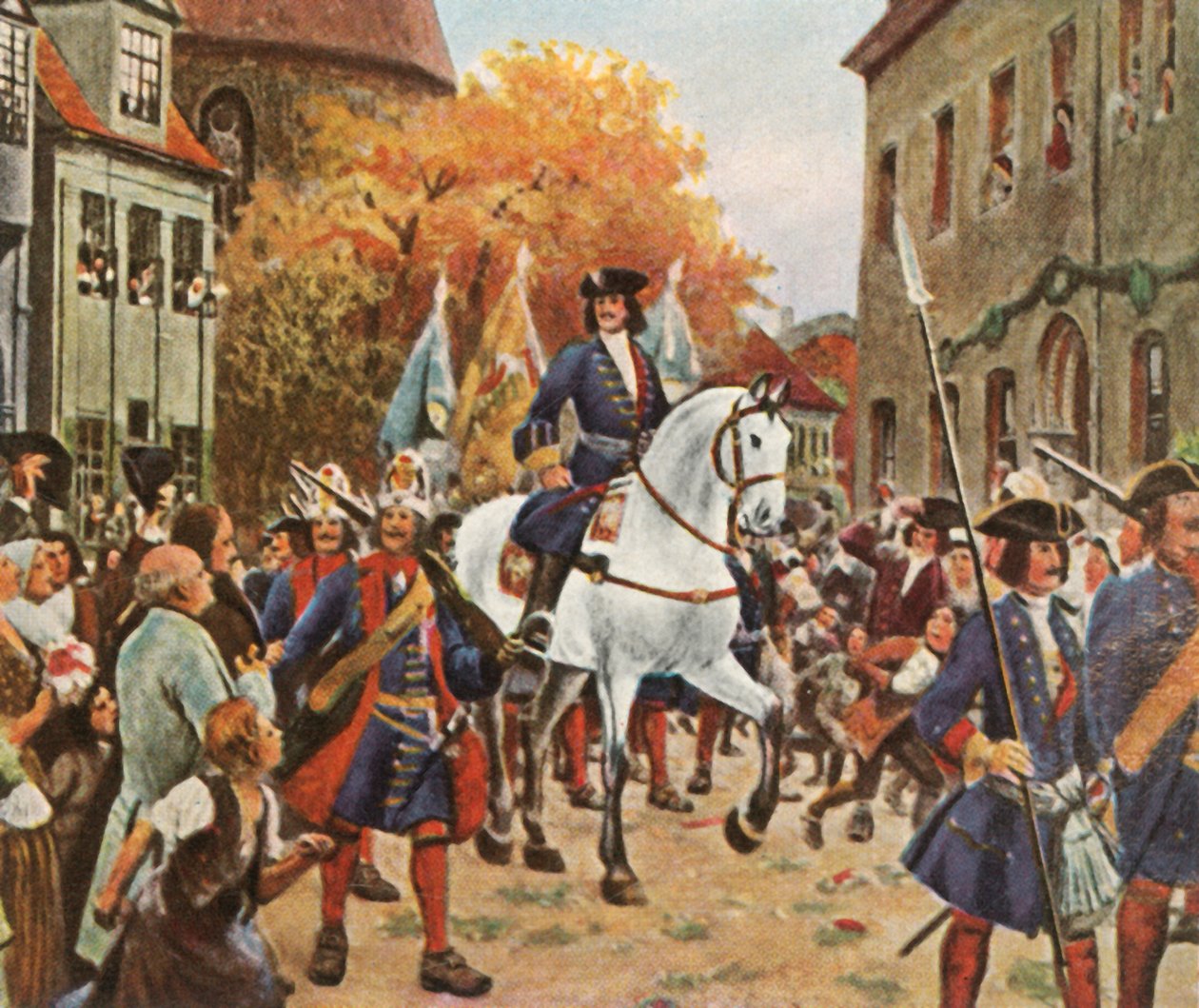 Wjazd księcia Leopolda I do Dessau po wojnie o sukcesję hiszpańską, 1712, 1936. autorstwa Unbekannt