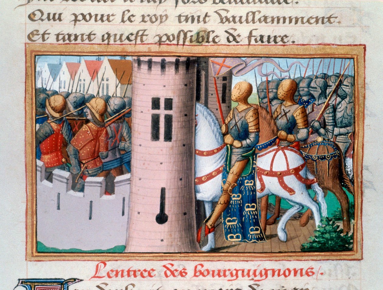 Wjazd Bourguignonów do Paryża, maj 1418, 1484 autorstwa Unbekannt