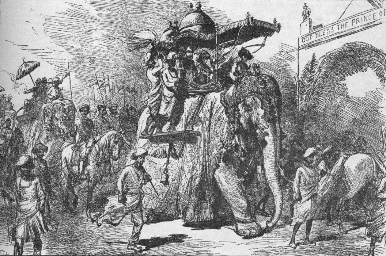 Wjazd księcia Walii do Barody w Indiach, 9 listopada 1875 1908 r. autorstwa Unbekannt