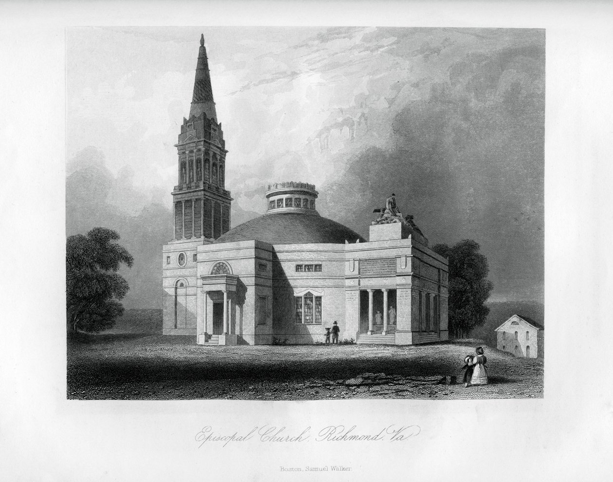 Kościół Episkopalny, Richmond, Wirginia, USA, 1855 r. autorstwa Unbekannt