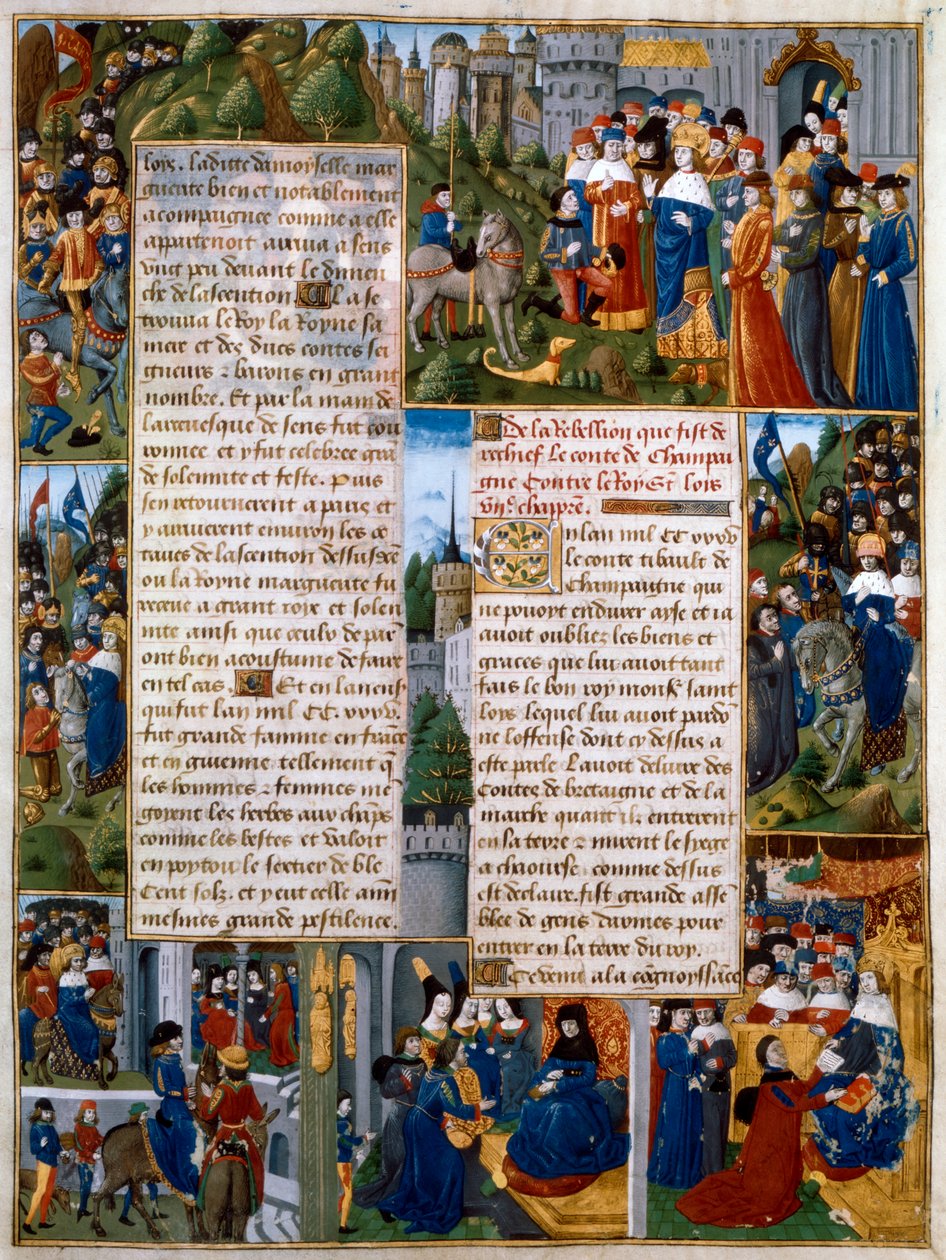 Epizody z buntu Thibauta de Champagne, XV w. autorstwa Unbekannt