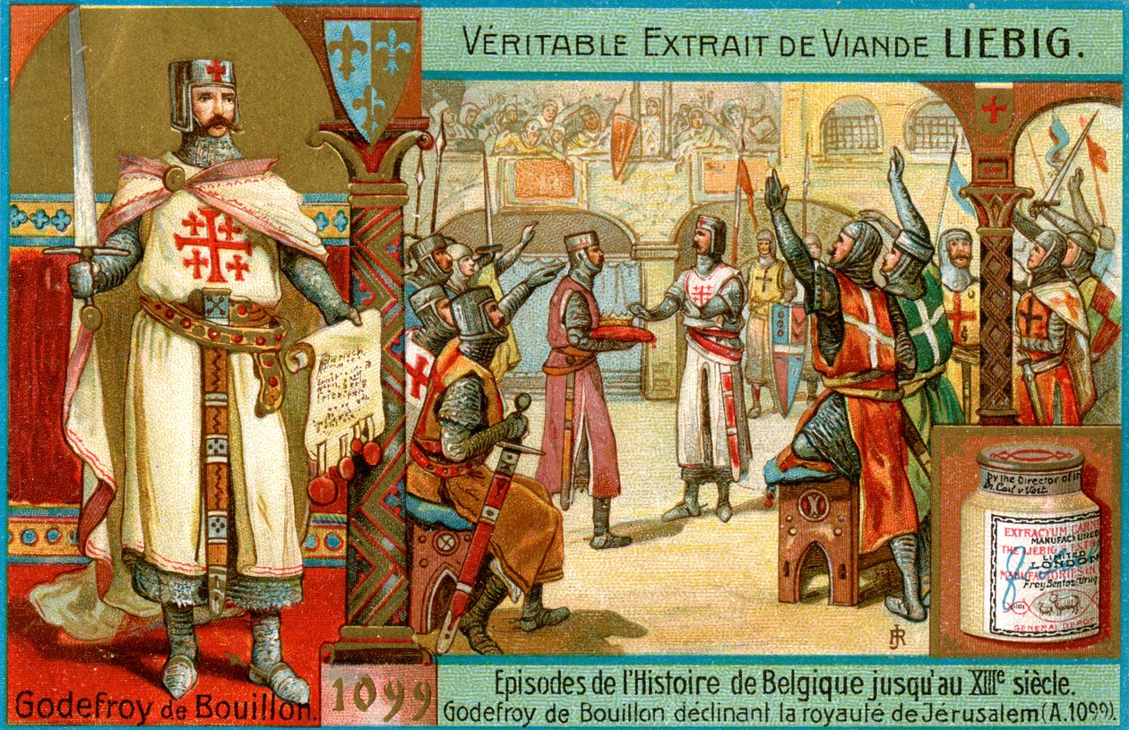 Epizody w historii Belgii do XIII wieku: Godfrey z Bouillon, ok. 1900 autorstwa Unbekannt