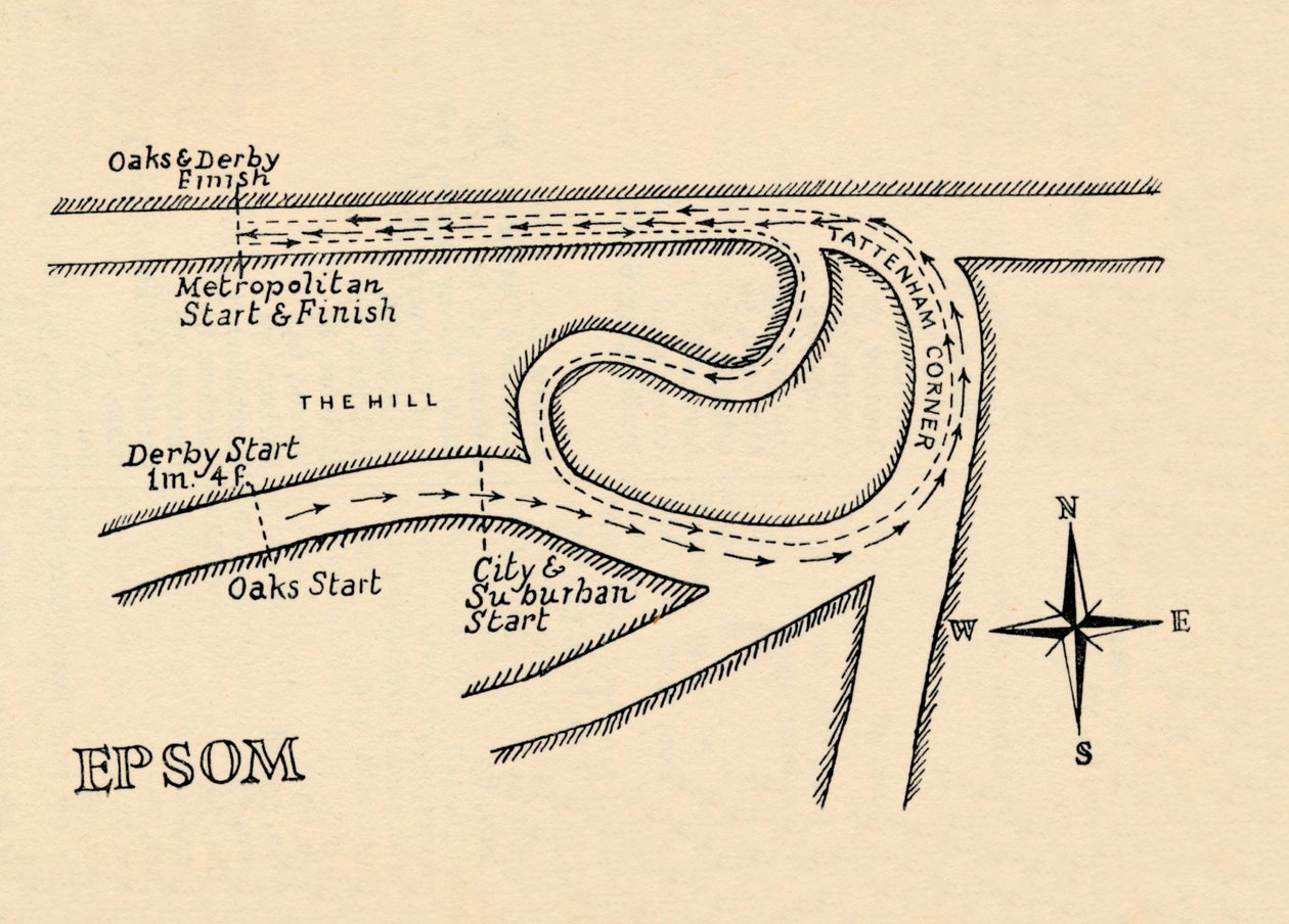 Tor wyścigowy Epsom, 1940 autorstwa Unbekannt