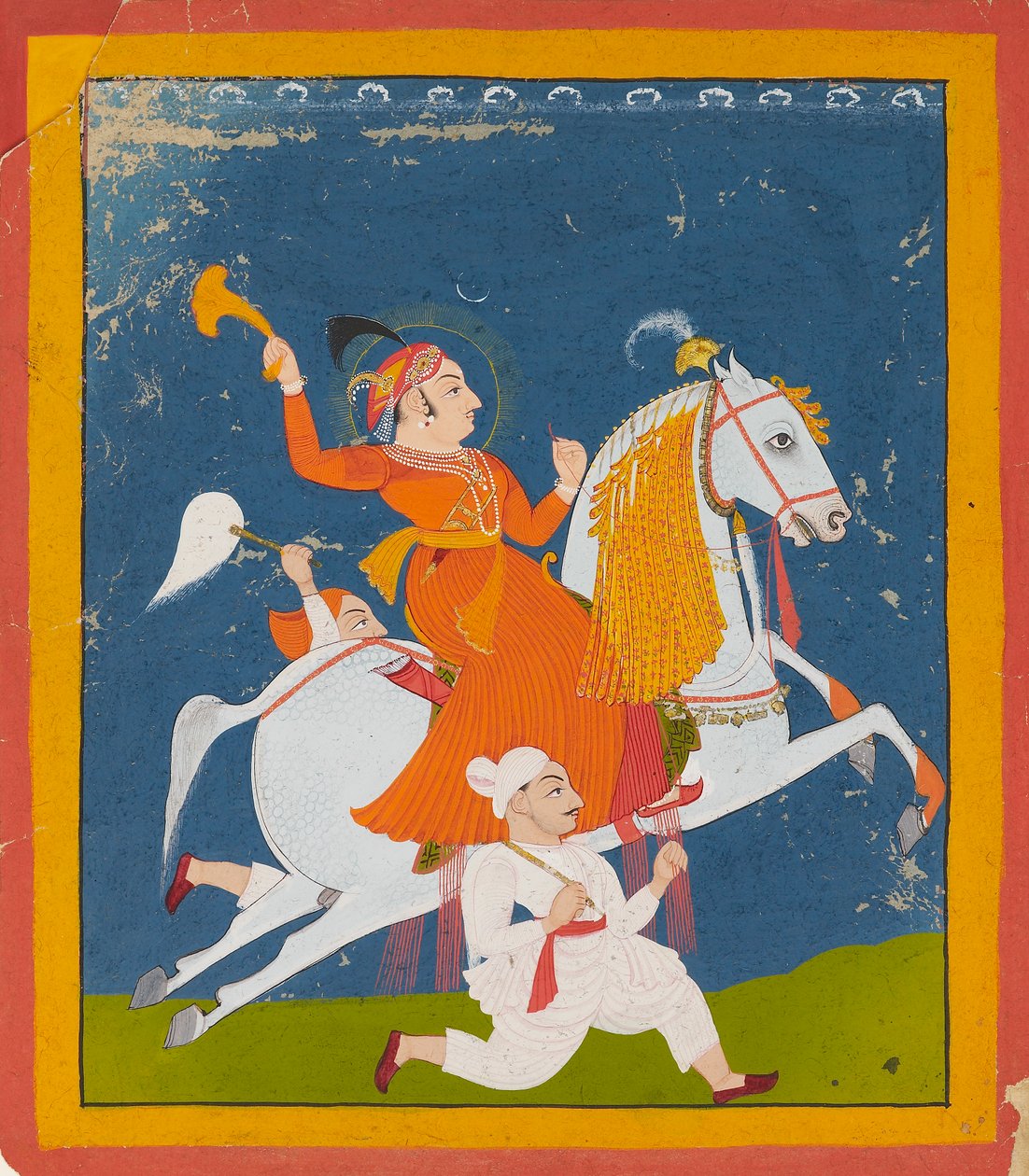 Portret konny Maharany Bhima Singha z Mewar, ok. 1785 r. autorstwa Unbekannt