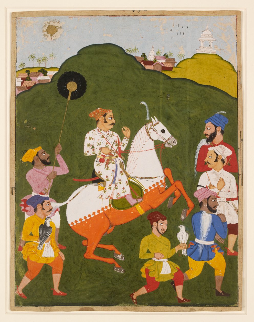 Portret konny Maharany Raj Singh I z Mewar, 1670 autorstwa Unbekannt
