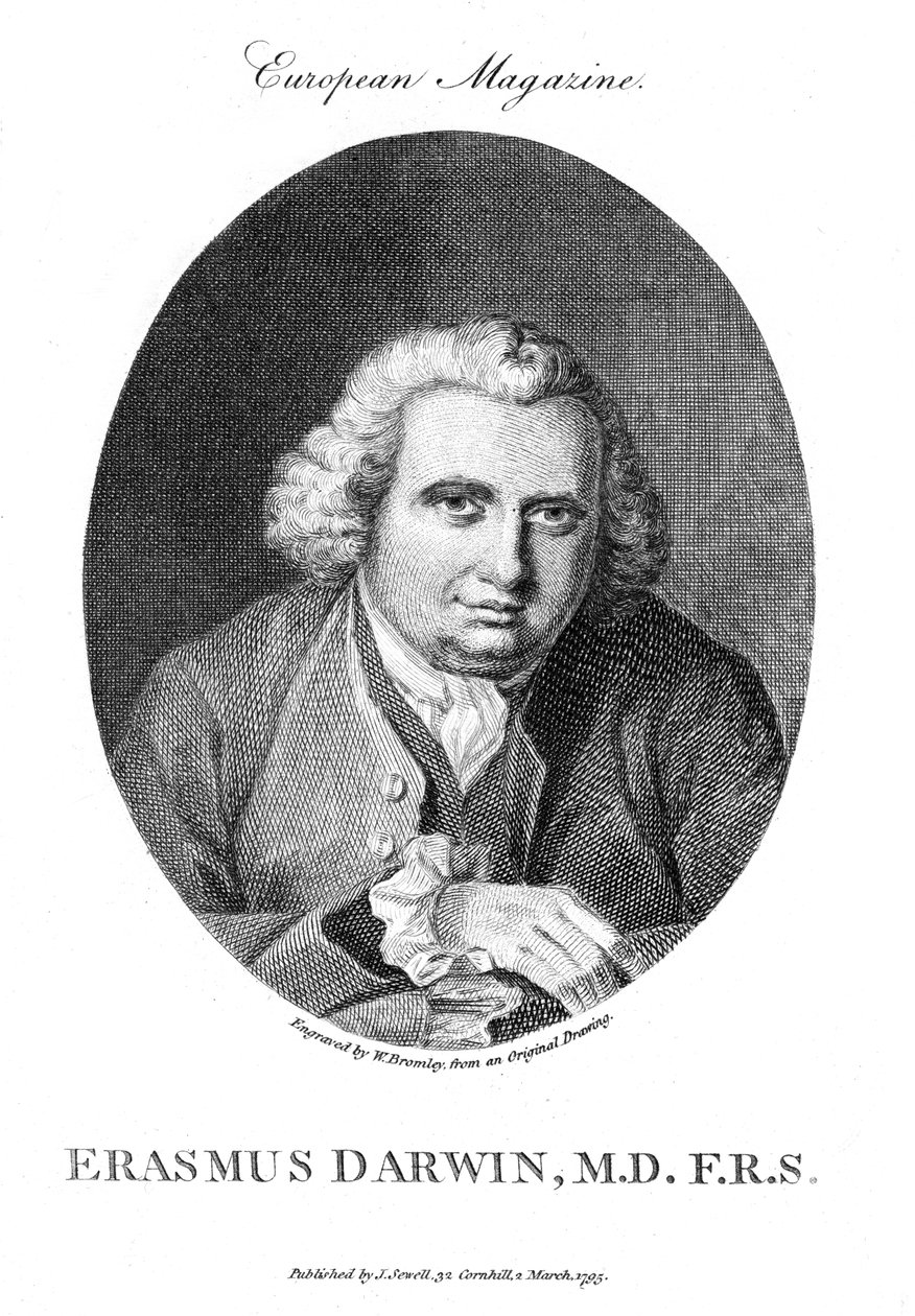 Erasmus Darwin, angielski lekarz i przyrodnik, 1795 autorstwa Unbekannt