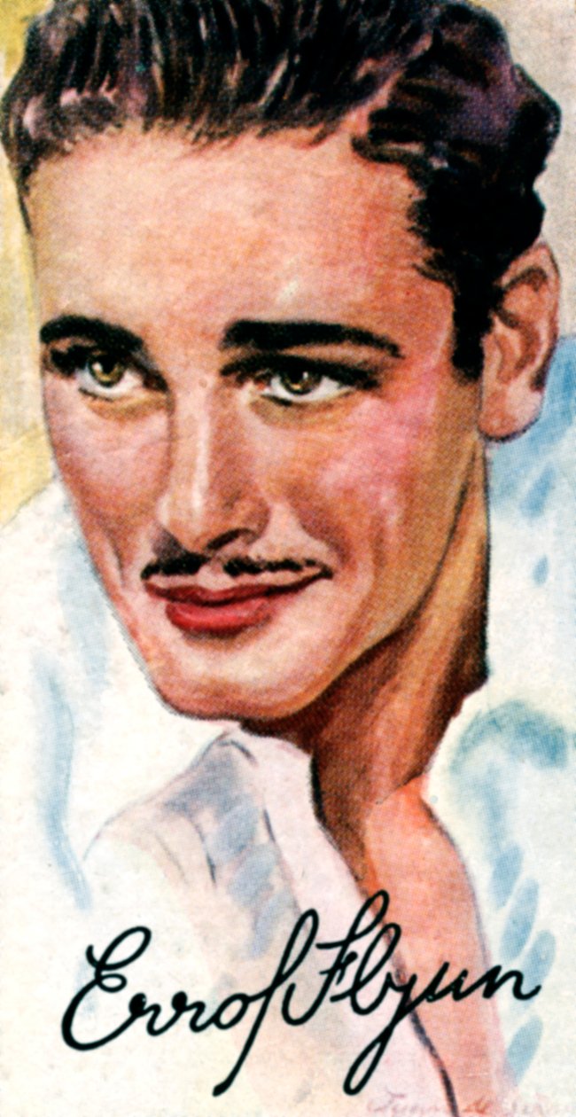 Errol Leslie Thomson Flynn, 1909-1959, australijski aktor filmowy, XX wiek autorstwa Unbekannt