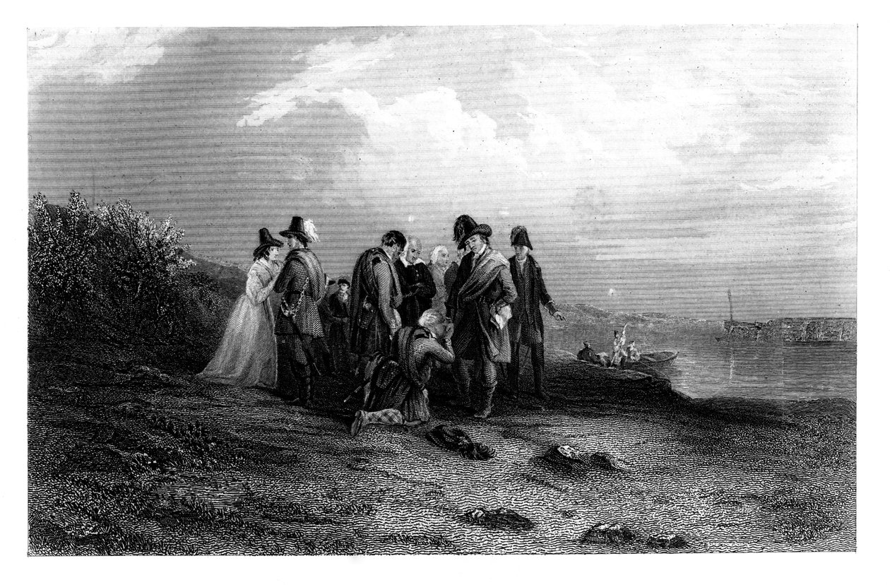 Ucieczka księcia Karola, XVIII w., ok. 1860 r. autorstwa Unbekannt