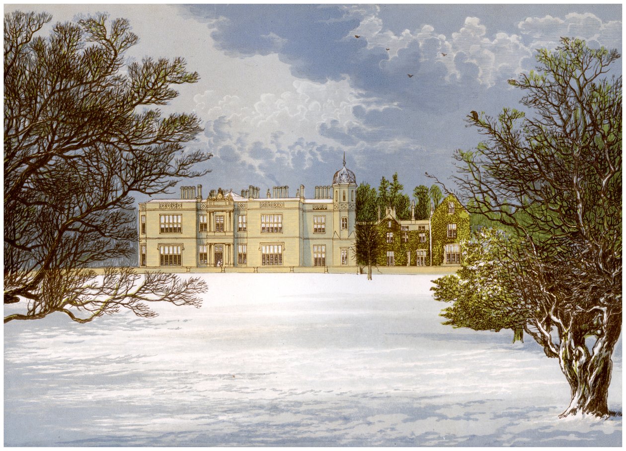 Eshton Hall, Yorkshire, dom Baroneta Wilsona, ok. 1880 r. autorstwa Unbekannt