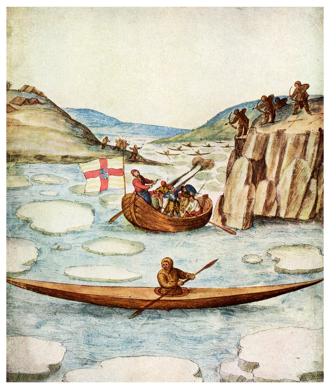 Kajak eskimoski, 1590 1956 autorstwa Unbekannt