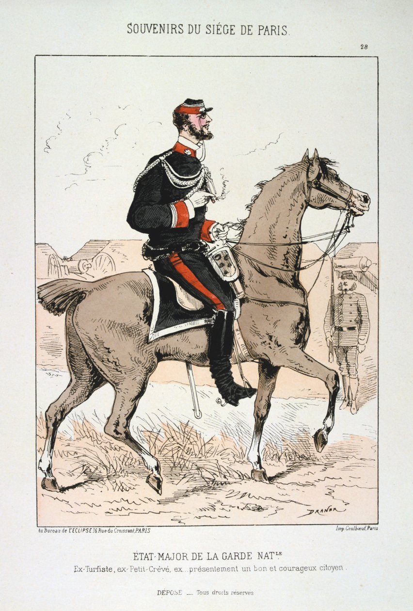 Sztab Generalny Gwardii Narodowej, oblężenie Paryża, wojna francusko-pruska, 1870-1871. autorstwa Unbekannt