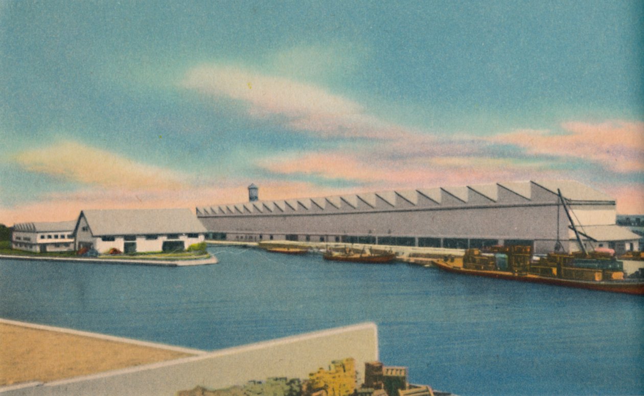 Fabryka azbestowo-cementowych materiałów dachowych eternitu, Barranquilla, ok. 1940 r. autorstwa Unbekannt