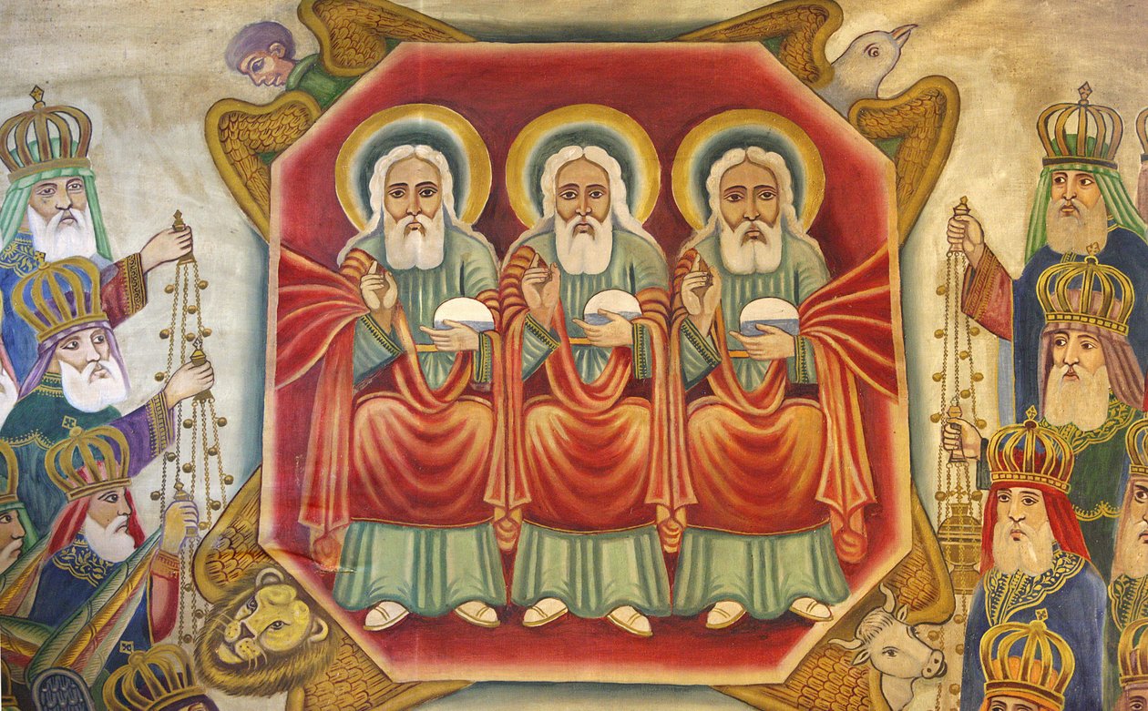 Etiopska ikona koptyjska w Grobie Świętym, Jerozolima, Izrael autorstwa Unbekannt