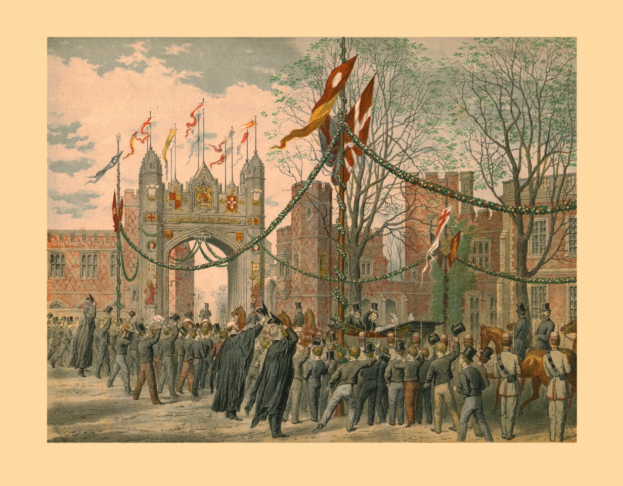 Szkoła Eton i łuk chłopców, 1863. autorstwa Unbekannt