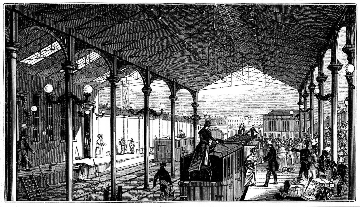 Euston Station, londyński pętla Londynu i Birmingham Railway, 1840 autorstwa Unbekannt