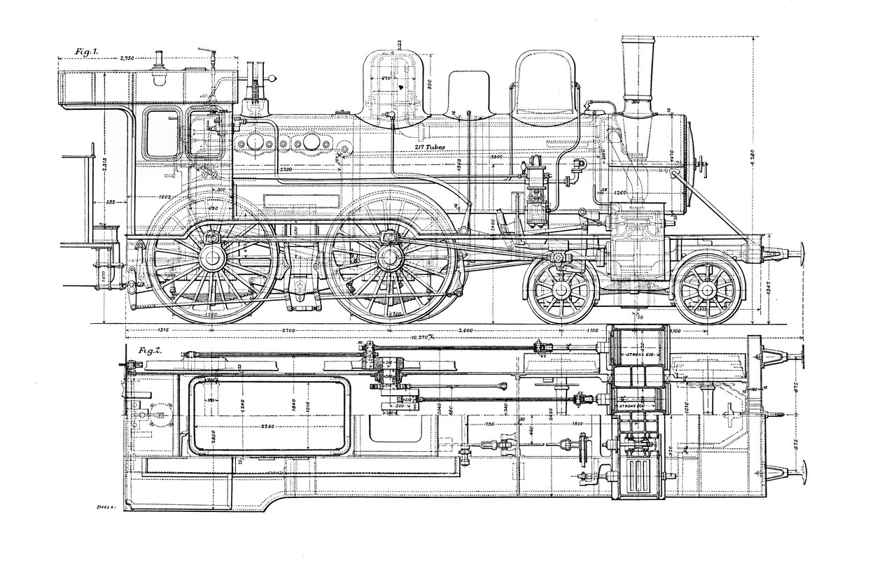 Przykład rysunku mechanicznego, 1901 autorstwa Unbekannt