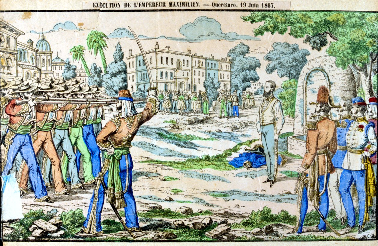 Egzekucja Maksymiliana, cesarza Meksyku, 19 czerwca 1867 autorstwa Unbekannt
