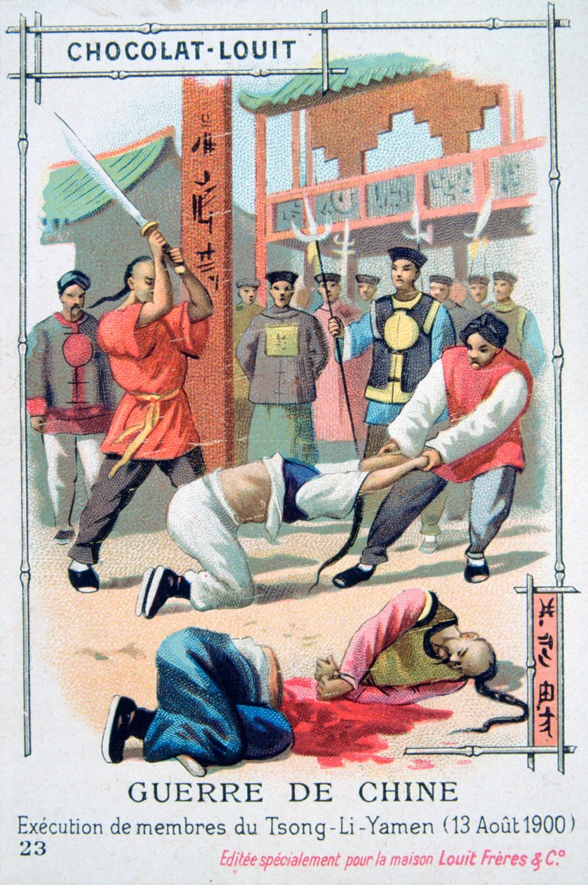 Egzekucja członków Tsong-Li-Yamen, Chiny, Rebelia Bokserów, 13 sierpnia 1900 autorstwa Unbekannt