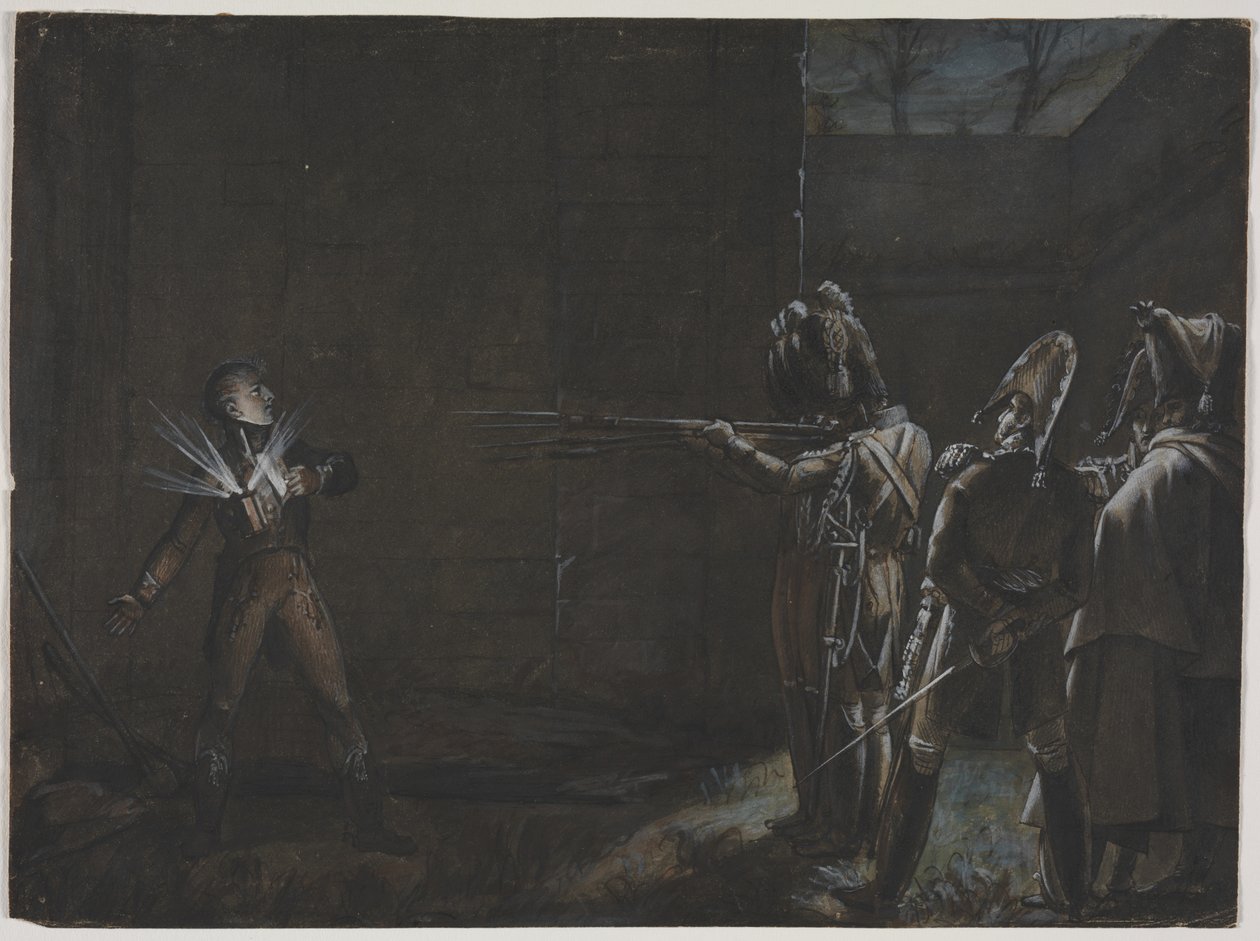 Egzekucja księcia dEnghien, 21 marca 1804 r. 1870. autorstwa Unbekannt