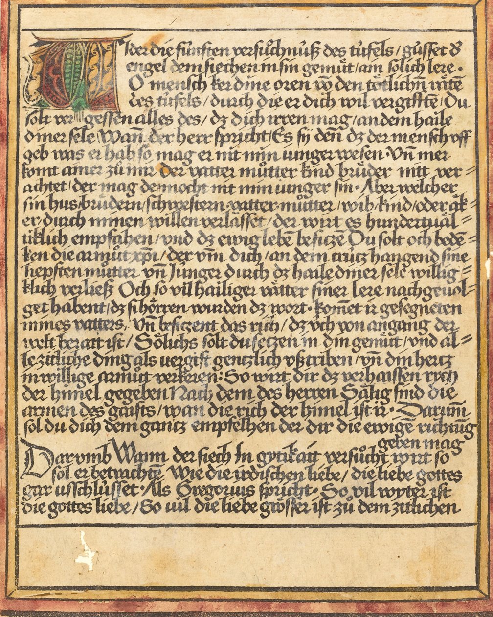Adhortacja przeciw skąpstwu, c. 14701475. autorstwa Unbekannt
