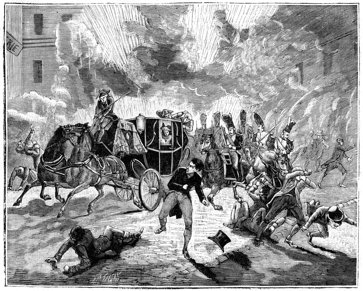 Wybuch na Rue de la Loi, Paryż, Francja, 24 grudnia 1800 1882-1884 autorstwa Unbekannt