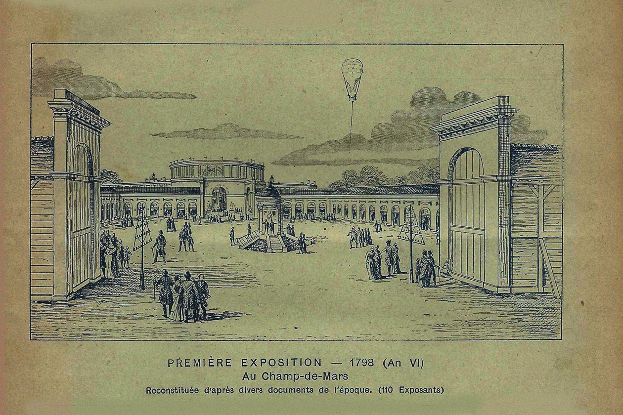 Wystawa wyrobów przemysłu francuskiego, Paryż, 1798 Od Bon Marché, 1900. autorstwa Unbekannt