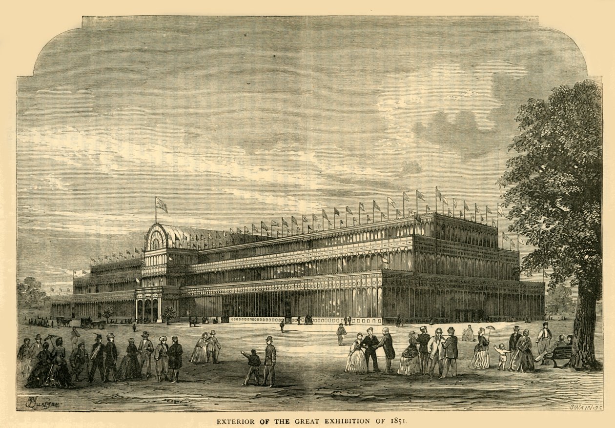 Zewnętrze Wielkiej Wystawy z 1851 r., ok. 1876 r. autorstwa Unbekannt
