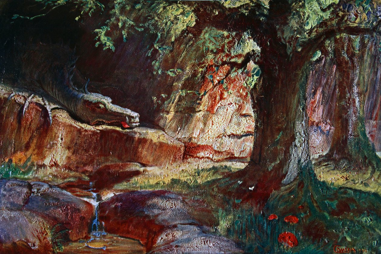„Fafner w swojej jaskini”, 1906 autorstwa Unbekannt
